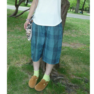 Checked Bermuda Pants