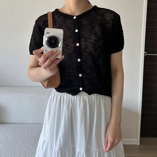 Short-sleeved cardigan