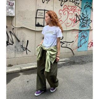 Loose-fit cotton pants