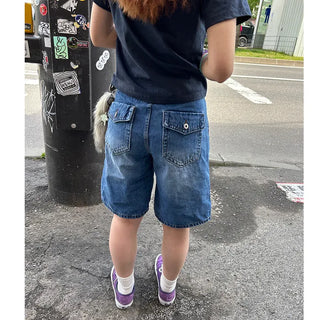 Denim Bermuda shorts