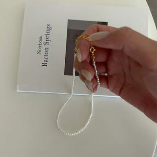 Mini imitation pearl necklace