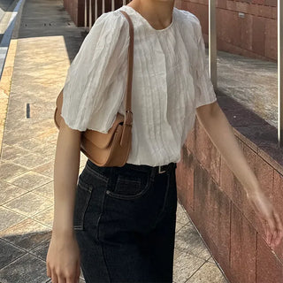 Frill wave blouse