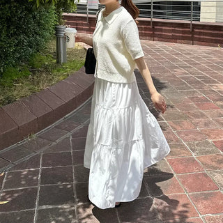 Short-sleeved knit shirt
