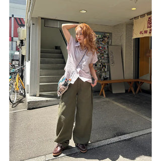Loose-fit cotton pants