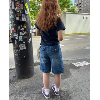 Denim Bermuda shorts