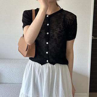Short-sleeved cardigan