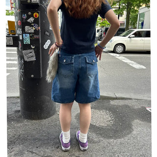 Denim Bermuda shorts