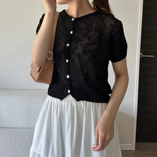 Short-sleeved cardigan