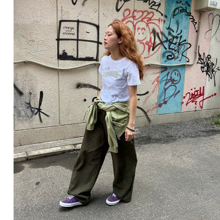 Loose-fit cotton pants