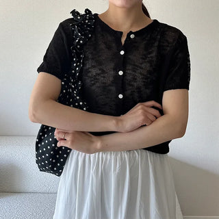 Short-sleeved cardigan