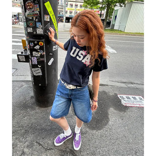 Denim Bermuda shorts