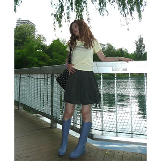 Colored long rain boots
