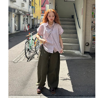 Loose-fit cotton pants