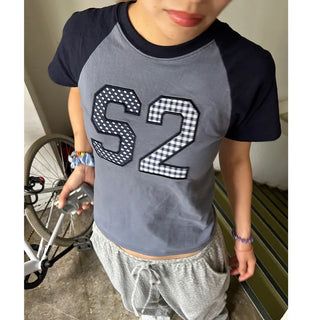 Color Block Number T-Shirt