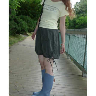 Colored long rain boots