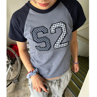 Color Block Number T-Shirt