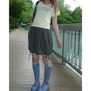 Colored long rain boots