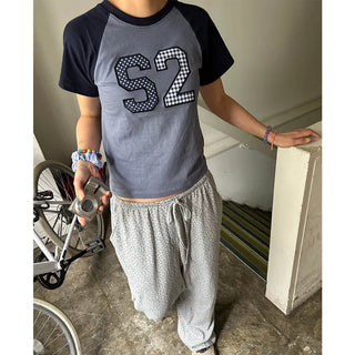 Color Block Number T-Shirt