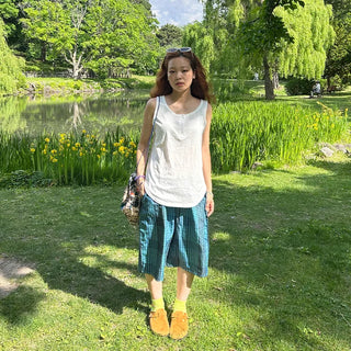 Checked Bermuda Pants