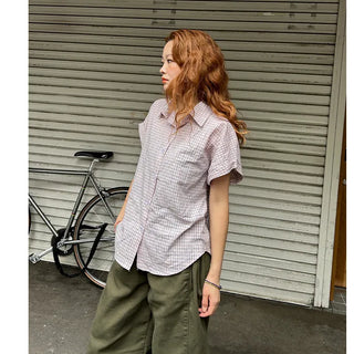 Graph check half-sleeve shirt