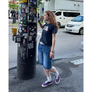 Denim Bermuda shorts