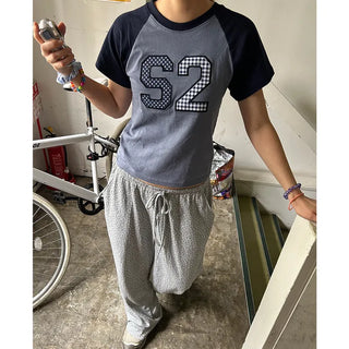 Color Block Number T-Shirt