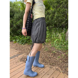 Colored long rain boots