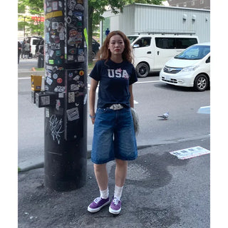 Denim Bermuda shorts