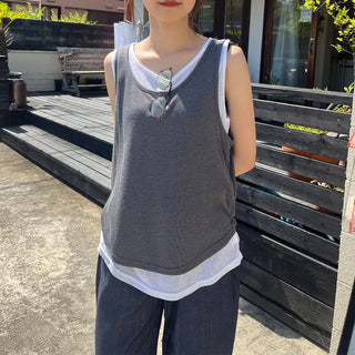 Layered Round Tank Top