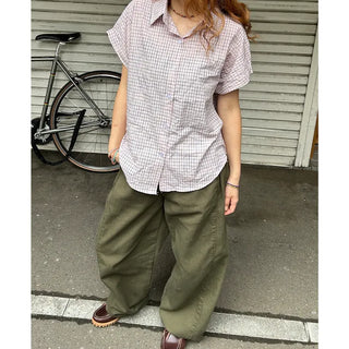Graph check half-sleeve shirt