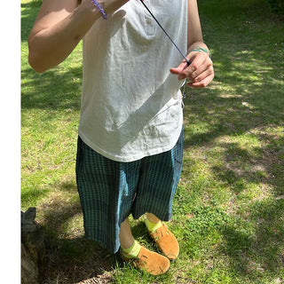 Checked Bermuda Pants
