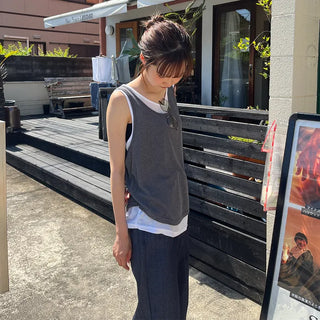 Layered Round Tank Top