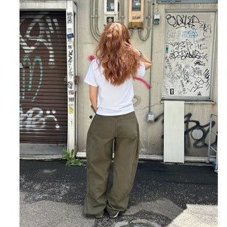 Loose-fit cotton pants