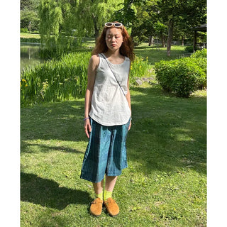Checked Bermuda Pants