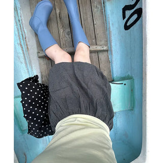 Colored long rain boots