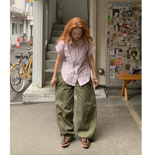 Loose-fit cotton pants