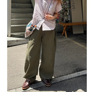 Loose-fit cotton pants