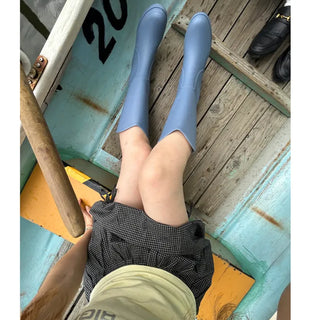 Colored long rain boots