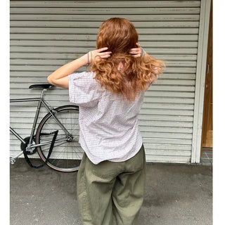 Graph check half-sleeve shirt