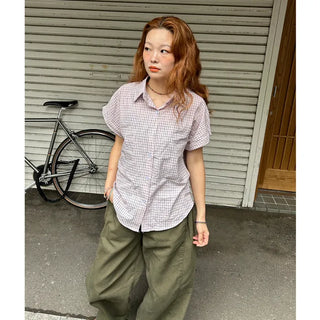 Graph check half-sleeve shirt