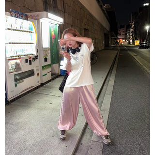Satin Track Pants