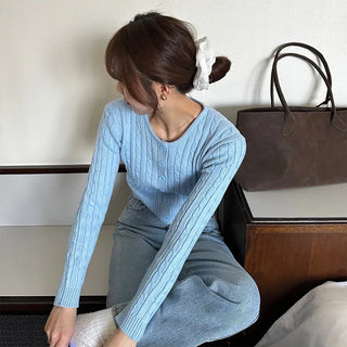 Cable knit cardigan