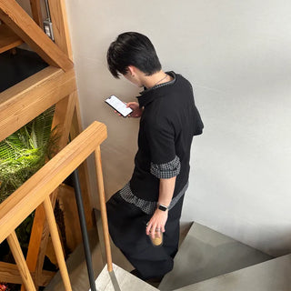 Colored half-sleeve polo shirt