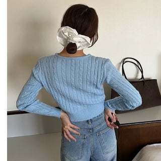Cable knit cardigan