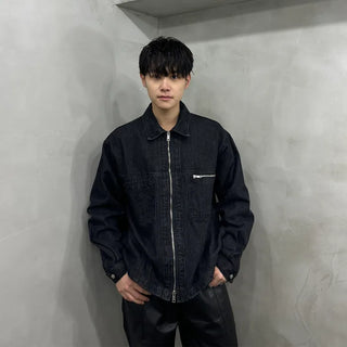 Pocket Zipper Denim Jacket