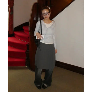 Pleated midi skirt