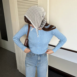 Cable knit cardigan
