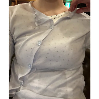 Asymmetrical sheer cardigan