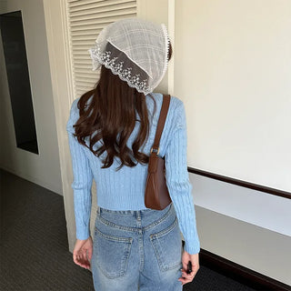 Cable knit cardigan
