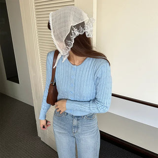 Cable knit cardigan